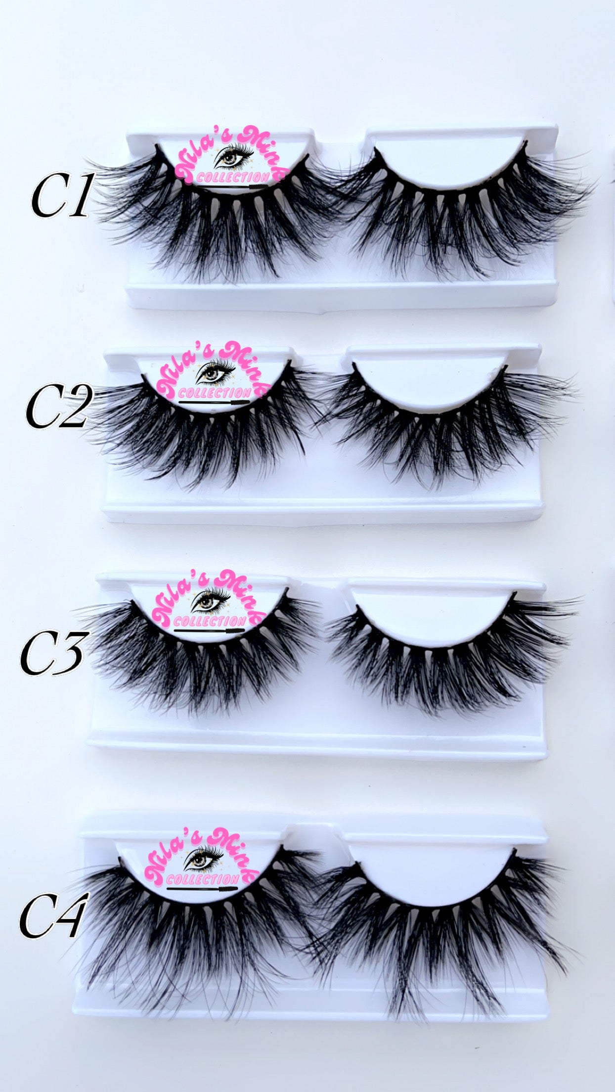 15mm-18mm Wholesale 50 lashes ** PLEASE BE SURE TO INCLUDE THE STYLES YOU WANT IN THE NOTES**