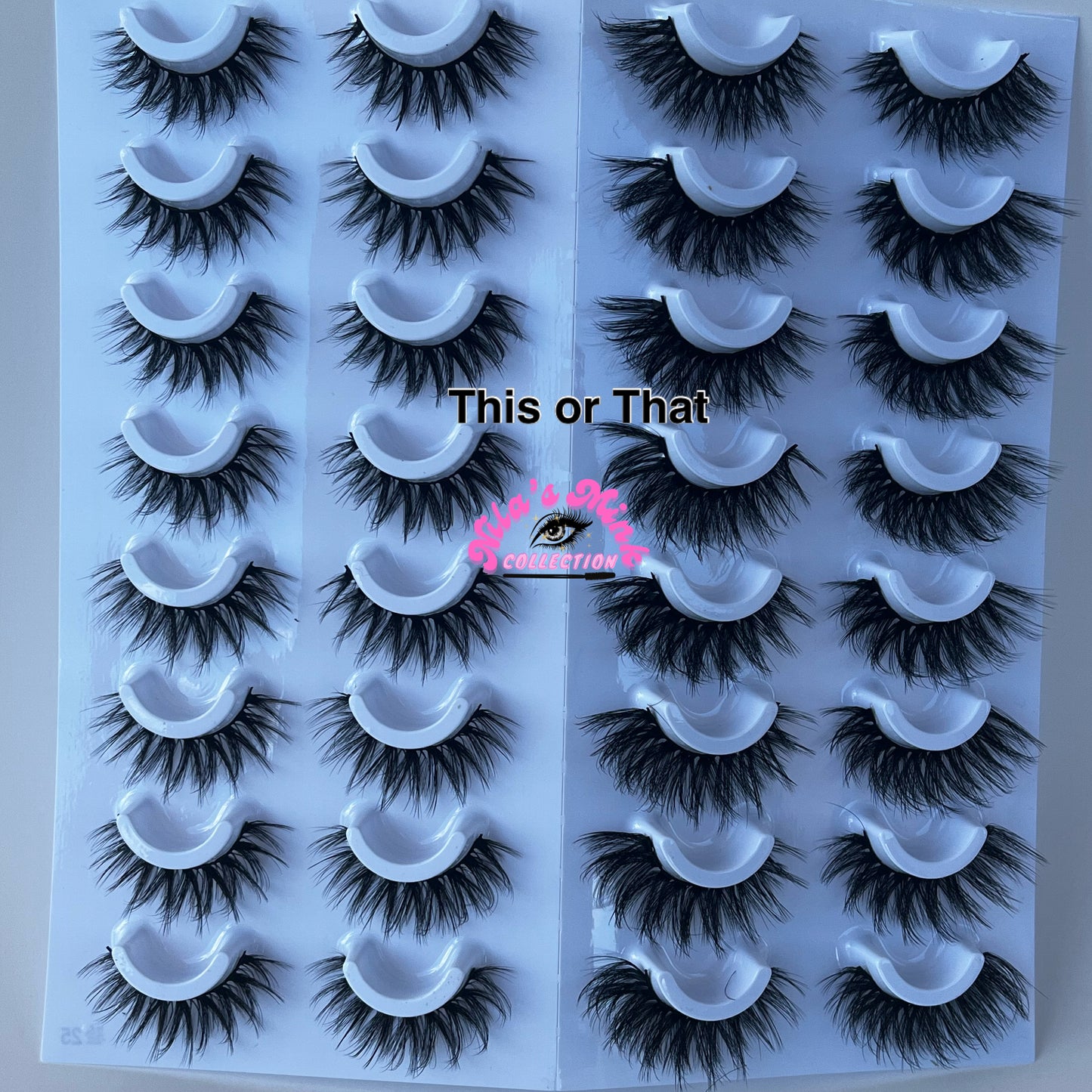 16-Pack Mink Strip Lashes