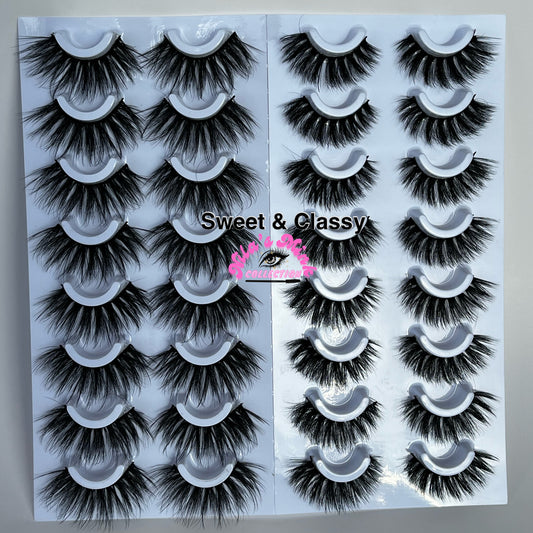 16-Pack Mink Strip Lashes