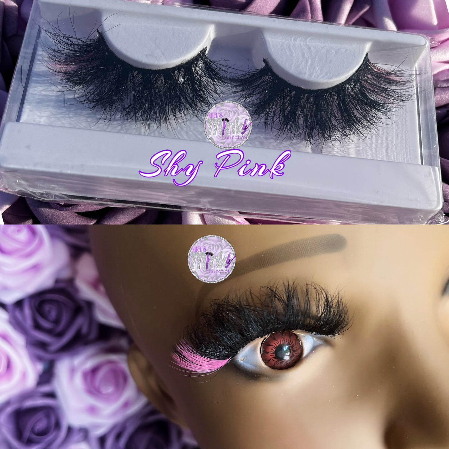 Virbrant Dramatic Color Mink Strip Lashes