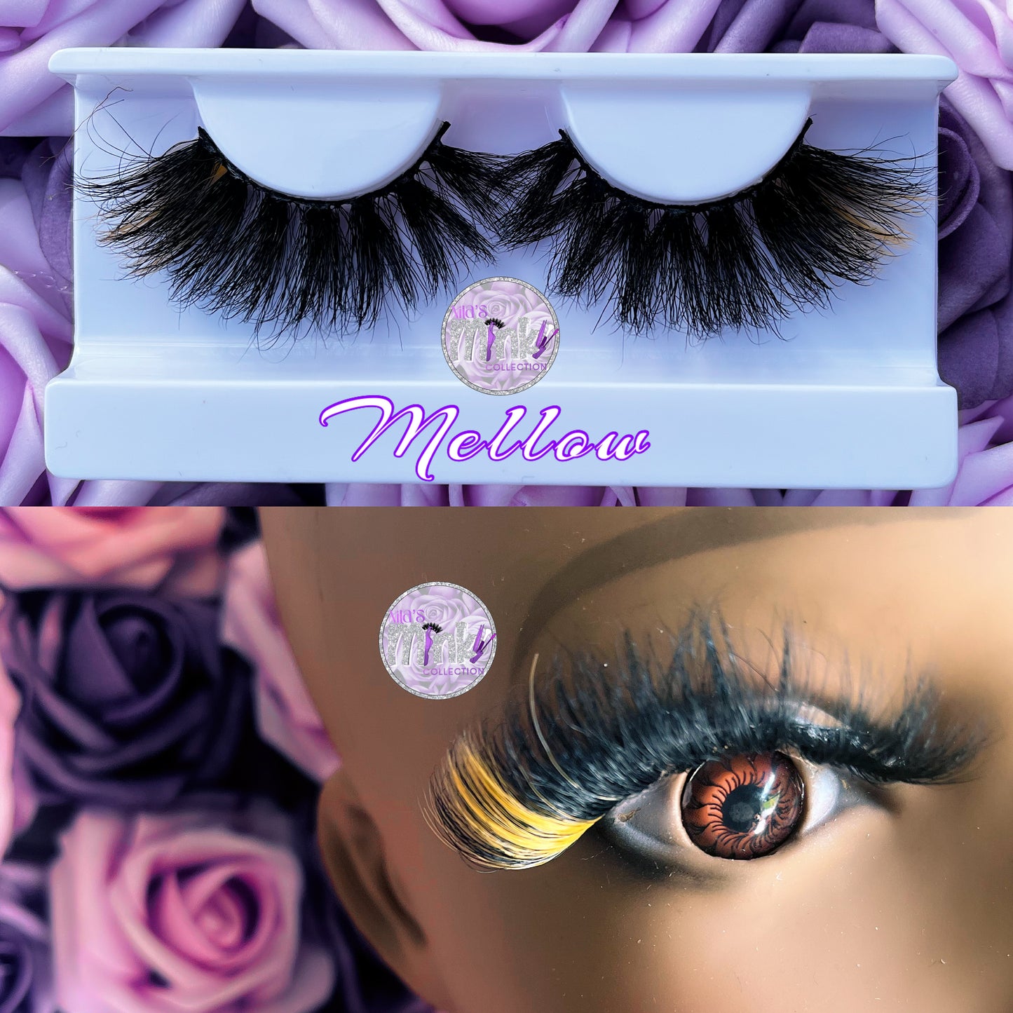 Virbrant Dramatic Color Mink Strip Lashes
