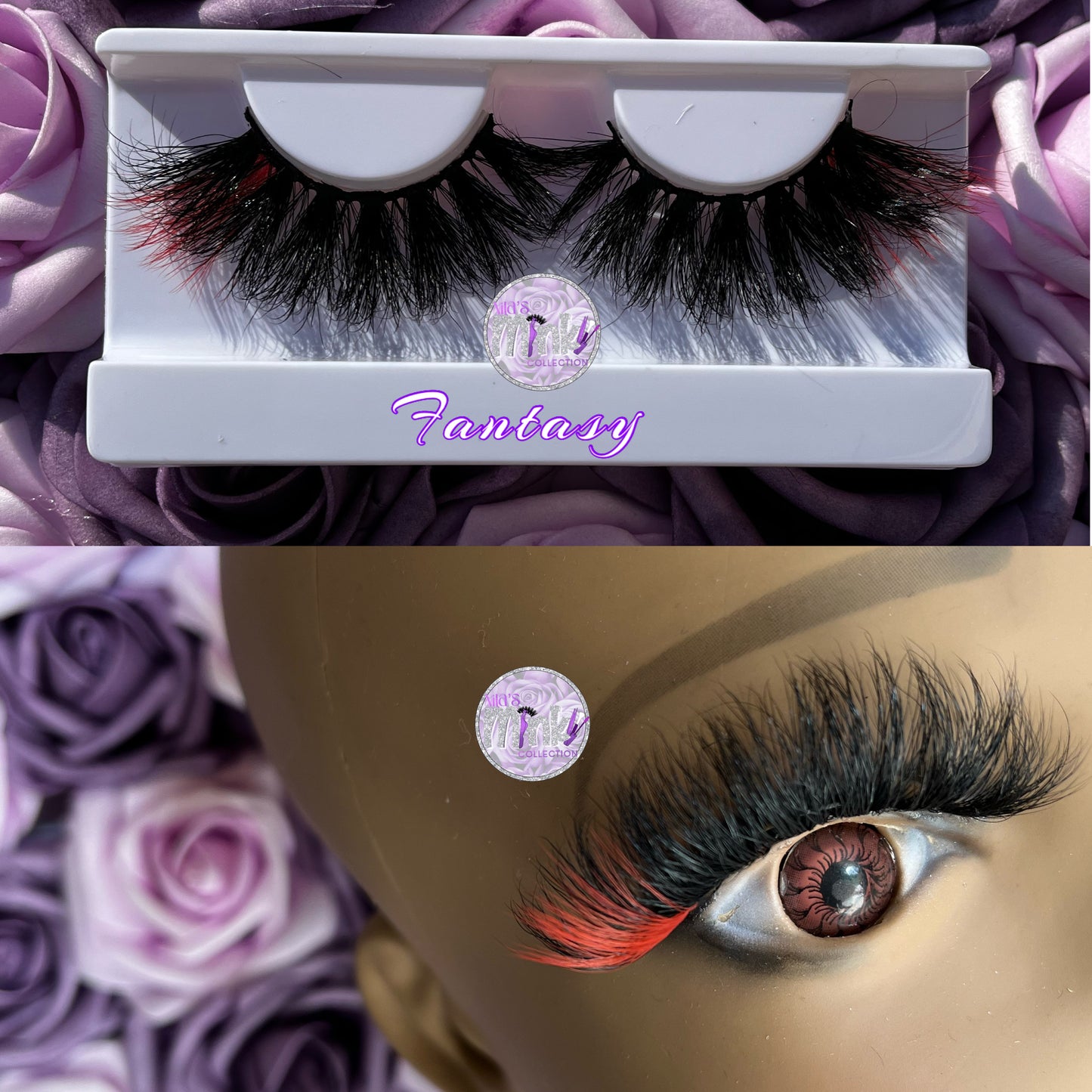 Virbrant Dramatic Color Mink Strip Lashes
