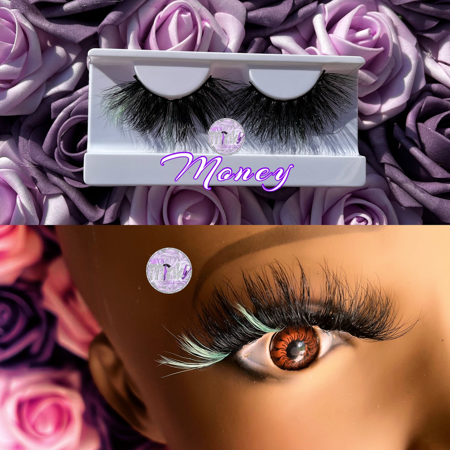 Virbrant Dramatic Color Mink Strip Lashes