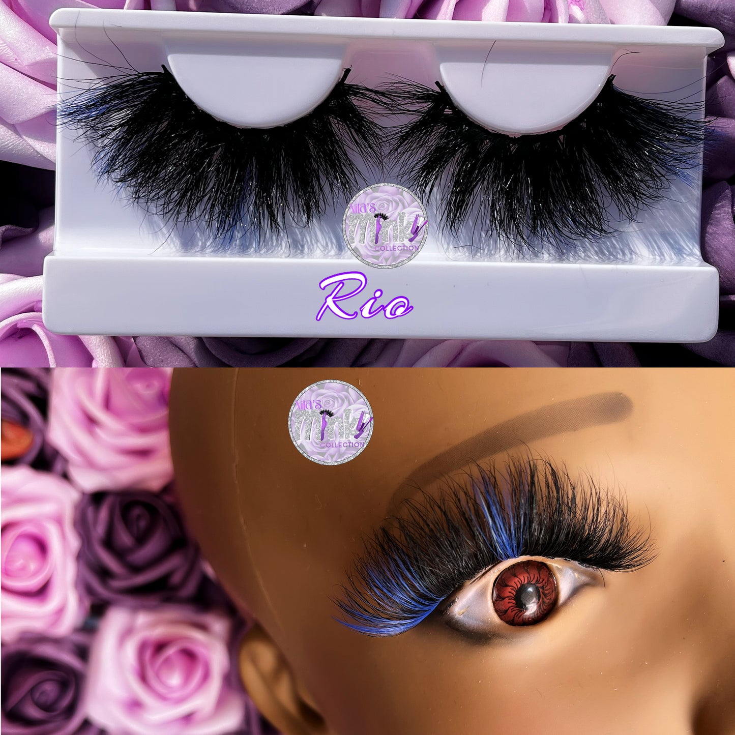 Virbrant Dramatic Color Mink Strip Lashes
