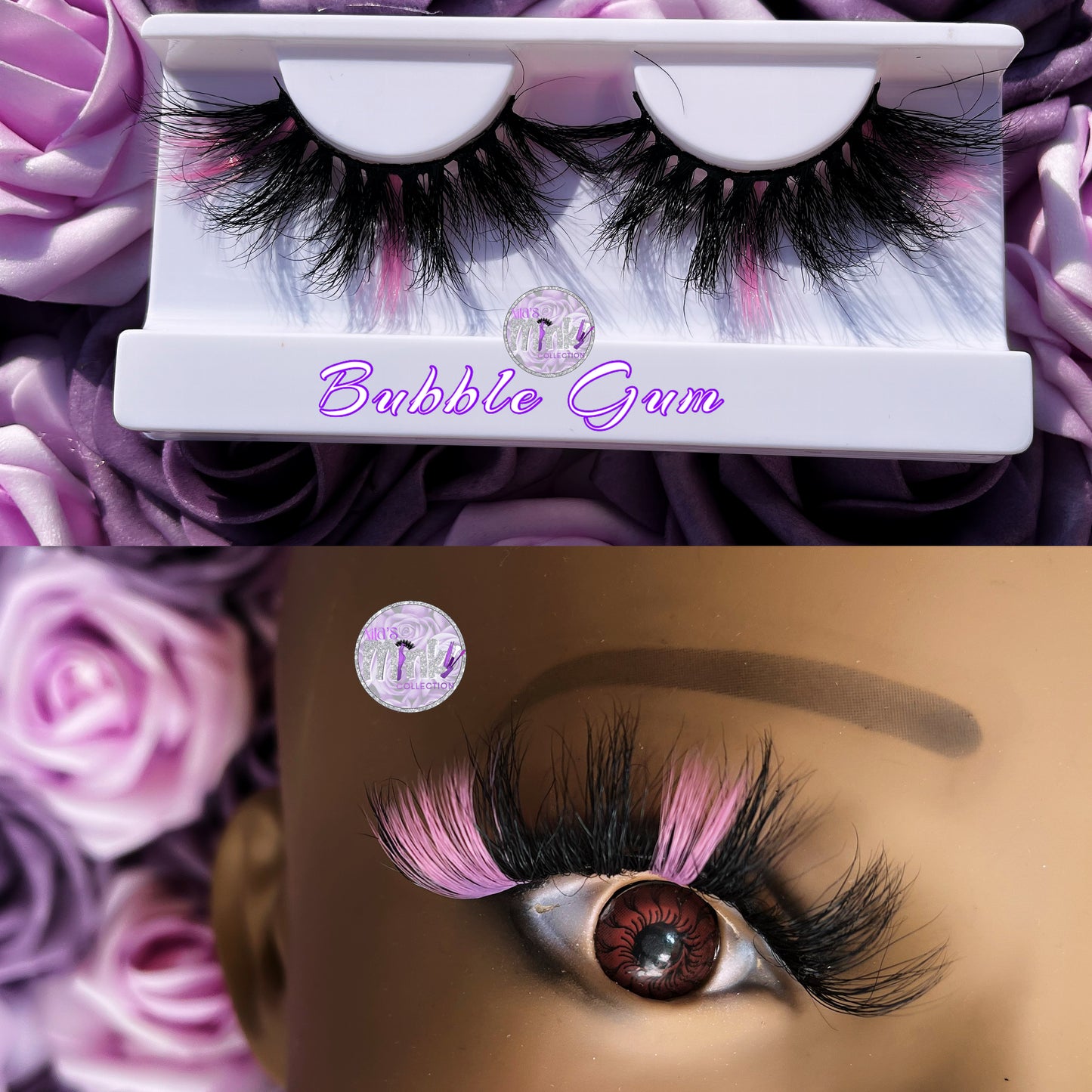 Virbrant Dramatic Color Mink Strip Lashes