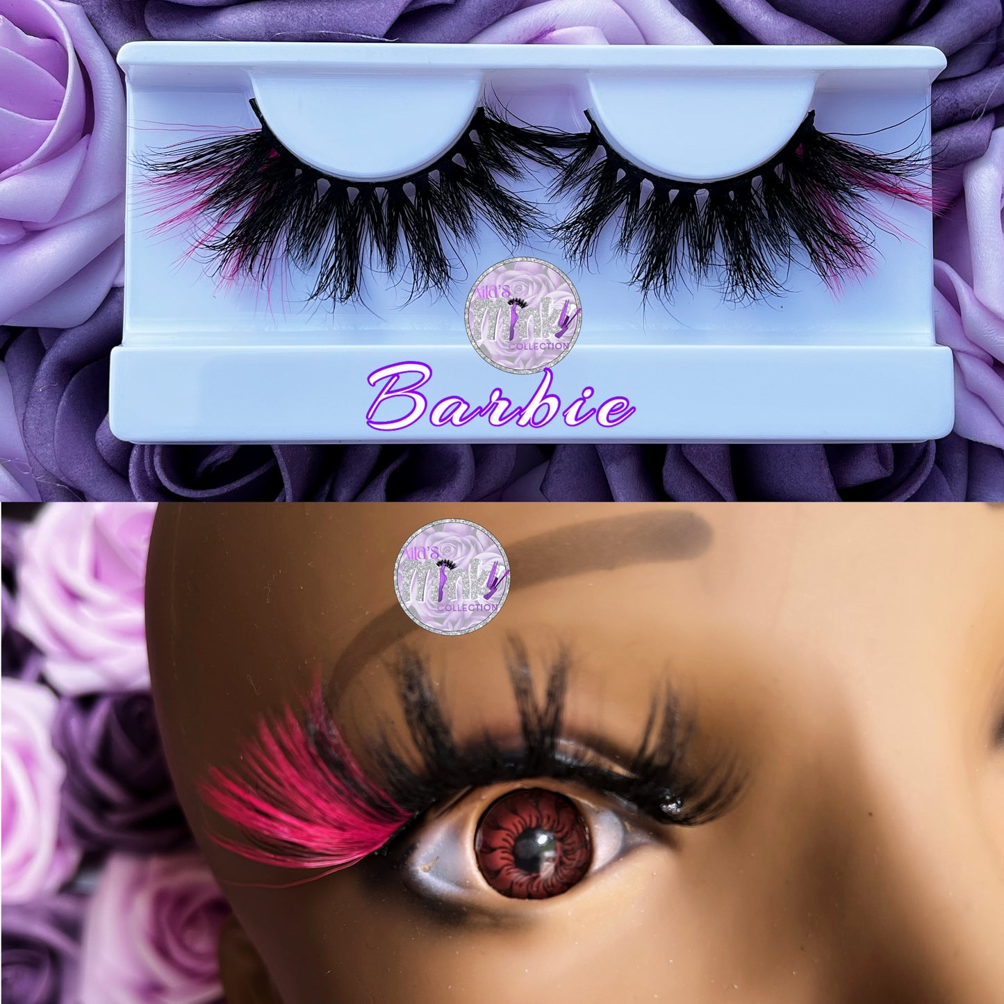 Virbrant Dramatic Color Mink Strip Lashes