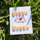 Golden Peach Elegance Press-On Nail Set | Nude Peach with Gold Foil & Clear Accent | Minimalist Luxe | Short Square Shape