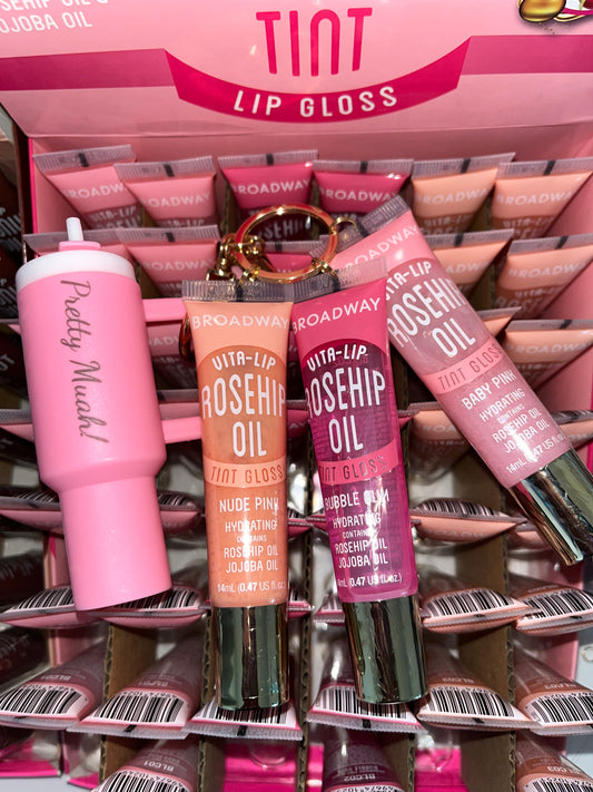 Ruby Kisses Broadway Vita-Lip Gloss - 3PACK w/ Keychain