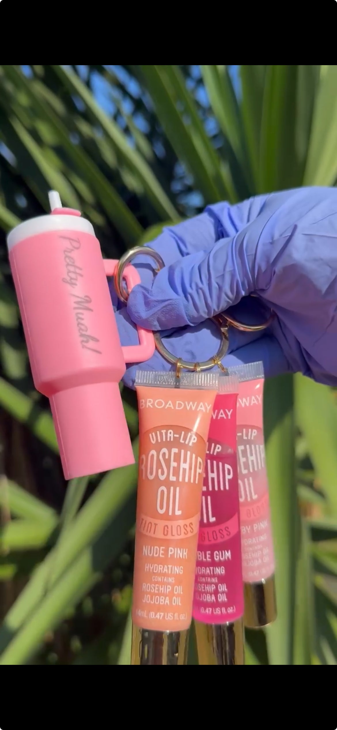 Ruby Kisses Broadway Vita-Lip Gloss - 3PACK w/ Keychain