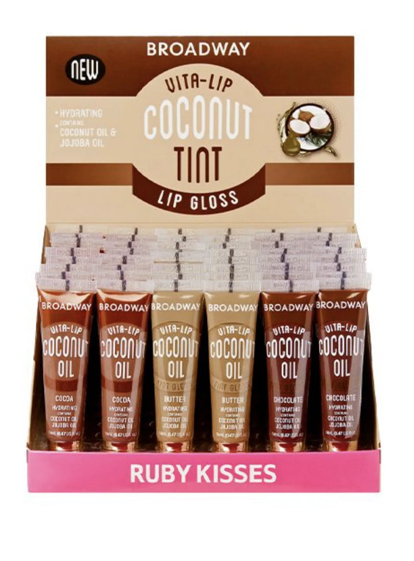 Ruby Kisses Broadway Vita-Lip Gloss - 3PACK w/ Keychain