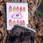 Pink Rodeo Glam Press-On Nail Set | Hot Pink French Tips | Cow Print Accent Nails | Floral Western Nail Art (FREE FUR COIN PURSE)
