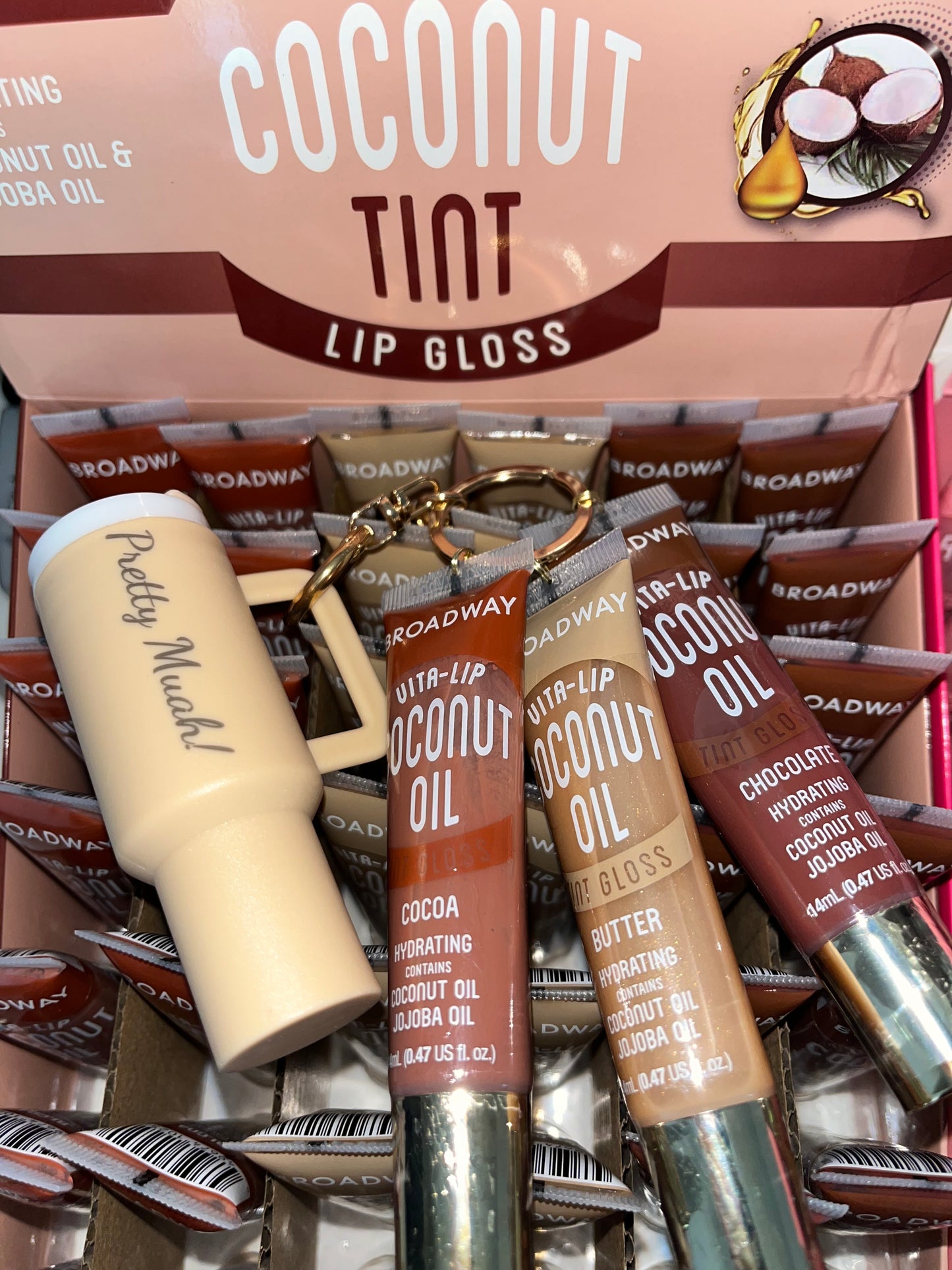 Ruby Kisses Broadway Vita-Lip Gloss - 3PACK w/ Keychain