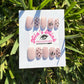 Polka Dot Chic Press-On Nail Set | Matte Blush Pink with Black Dots & Bow Accents | Cute & Playful | Short Square Shape