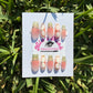 Sage Blossom” Press-On Nail Set | Green French Tips, 3D Flowers & Pearls | Blush Ombre Coffin Nails | Handmade Floral Glam Set