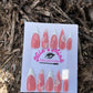 Soft Bloom Frenchies” Press-On Nail Set | Pink & White French Tips | 3D Floral Accents | Girly Elegance Nails ( FREE BRACELET)