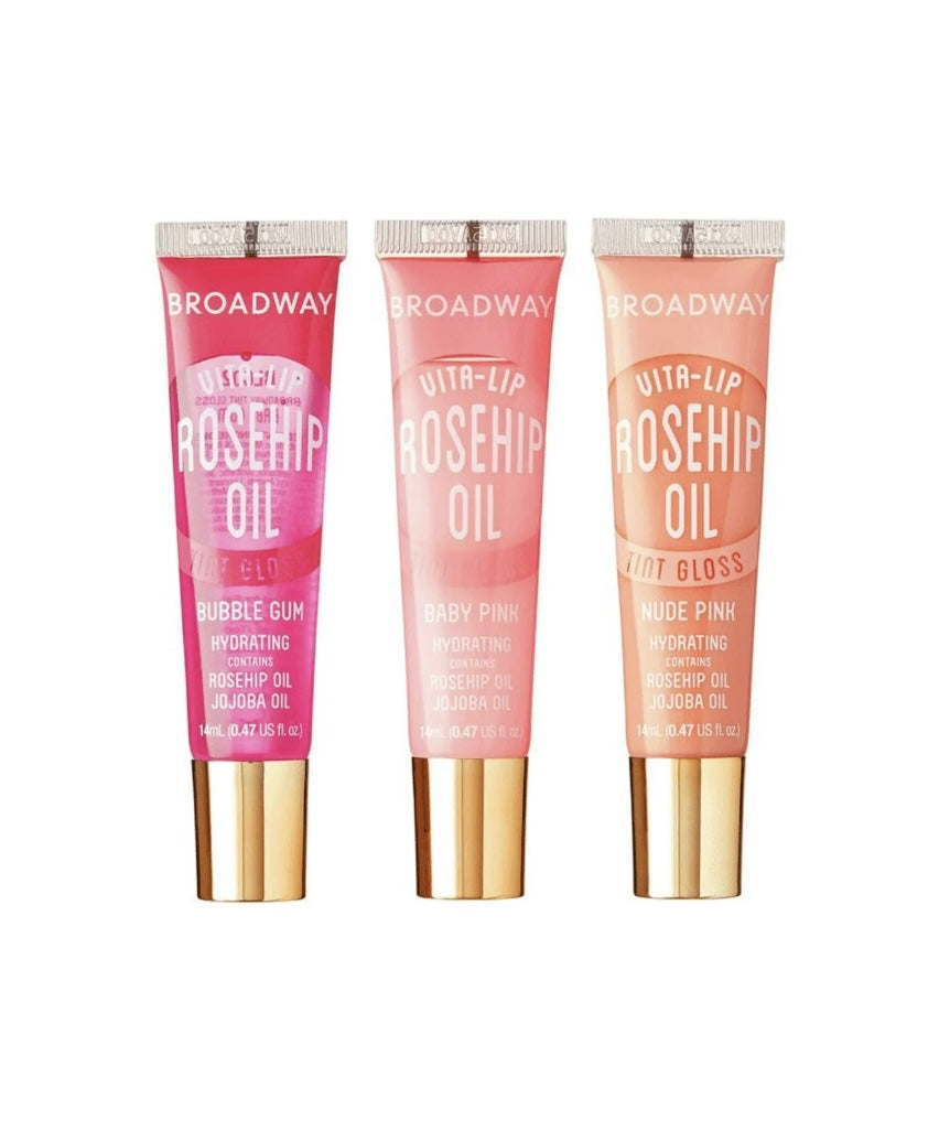 Ruby Kisses Broadway Vita-Lip Gloss - 3PACK w/ Keychain