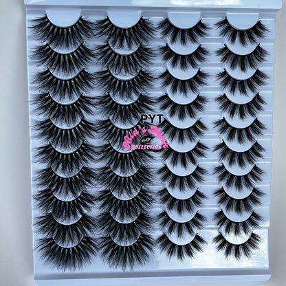 20-Pack Mink Strip Lashes 15mm-22mm